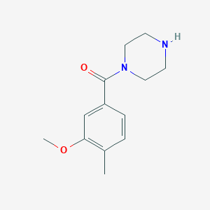 molecular formula C13H18N2O2 B13227063 1-(3-Methoxy-4-methylbenzoyl)piperazine 