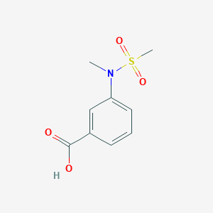 molecular formula C9H11NO4S B1322712 3-[Methyl(methylsulfonyl)amino]benzoic acid CAS No. 89469-46-5
