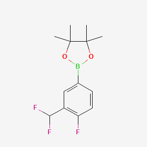 molecular formula C13H16BF3O2 B1322718 2-(3-(二氟甲基)-4-氟苯基)-4,4,5,5-四甲基-1,3,2-二氧杂硼环丁烷 CAS No. 445303-65-1