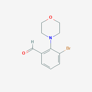 molecular formula C11H12BrNO2 B1322719 3-Bromo-2-morpholinobenzaldehyde CAS No. 1707365-29-4
