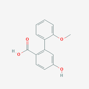 molecular formula C14H12O4 B13227208 4-Hydroxy-2-(2-methoxyphenyl)benzoic acid 