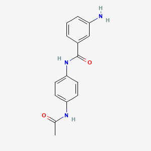 molecular formula C15H15N3O2 B1322736 N-[4-(Acetylamino)phenyl]-3-aminobenzamide CAS No. 1016860-27-7