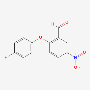 molecular formula C13H8FNO4 B1322739 2-(4-Fluorophenoxy)-5-nitrobenzaldehyde CAS No. 57388-43-9
