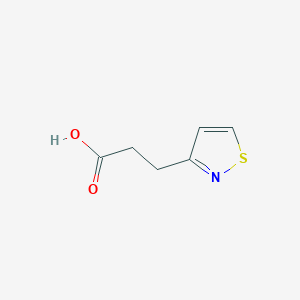 molecular formula C6H7NO2S B13227425 3-(1,2-Thiazol-3-yl)propanoic acid 