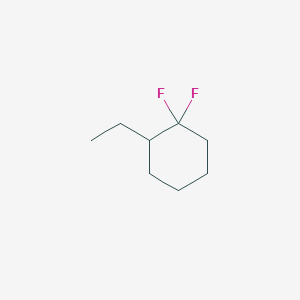 molecular formula C8H14F2 B13227491 2-Ethyl-1,1-difluorocyclohexane 