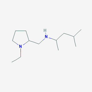 molecular formula C13H28N2 B13227536 [(1-Ethylpyrrolidin-2-YL)methyl](4-methylpentan-2-YL)amine 