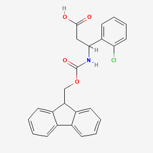 molecular formula C24H20ClNO4 B1322754 Fmoc-3-amino-3-(2-chlorophenyl)-propionic acid CAS No. 284492-14-4