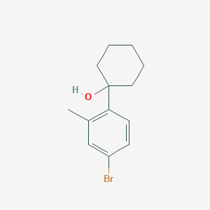 molecular formula C13H17BrO B13227546 1-(4-Bromo-2-methylphenyl)cyclohexan-1-ol 