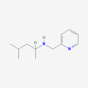 molecular formula C12H20N2 B13227557 (4-Methylpentan-2-YL)(pyridin-2-ylmethyl)amine 