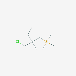 molecular formula C9H21ClSi B13227561 [2-(Chloromethyl)-2-methylbutyl]trimethylsilane 