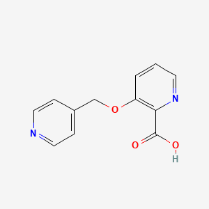 molecular formula C12H10N2O3 B1322757 3-(Pyridin-4-ylmethoxy)pyridine-2-carboxylic acid 
