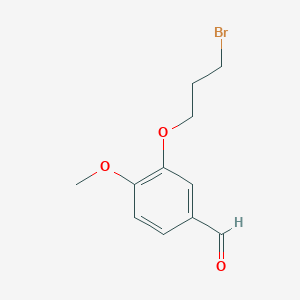 molecular formula C11H13BrO3 B1322760 3-(3-Bromopropoxy)-4-methoxybenzaldehyde CAS No. 148433-01-6