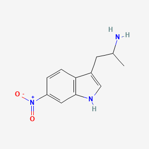 molecular formula C11H13N3O2 B13227630 1-(6-Nitro-1H-indol-3-yl)propan-2-amine 