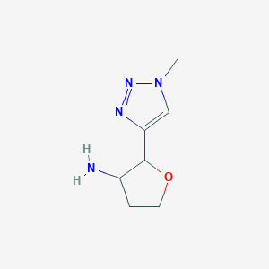 molecular formula C7H12N4O B13227708 2-(1-Methyl-1H-1,2,3-triazol-4-yl)oxolan-3-amine 