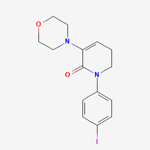 molecular formula C15H17IN2O2 B1322771 1-(4-Iodophenyl)-3-morpholino-5,6-dihydropyridin-2(1H)-one CAS No. 473927-69-4