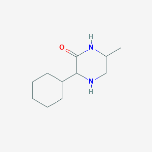 molecular formula C11H20N2O B13227785 3-Cyclohexyl-6-methylpiperazin-2-one 