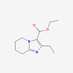 molecular formula C12H18N2O2 B13227798 Ethyl 2-ethyl-5H,6H,7H,8H-imidazo[1,2-a]pyridine-3-carboxylate 