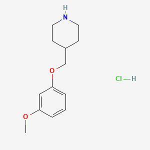 molecular formula C13H20ClNO2 B1322789 4-[(3-Methoxyphenoxy)methyl]piperidine hydrochloride CAS No. 614731-25-8