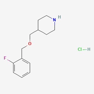 molecular formula C13H19ClFNO B1322790 4-{[(2-Fluorobenzyl)Oxy]Methyl}Piperidine Hydrochloride CAS No. 614731-80-5