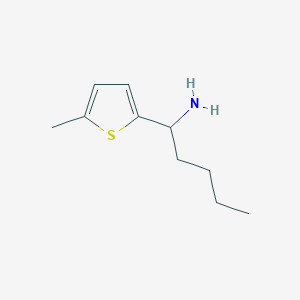 molecular formula C10H17NS B13228026 1-(5-Methyl-2-thienyl)pentylamine 