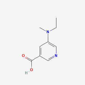 molecular formula C9H12N2O2 B13228137 5-[Ethyl(methyl)amino]pyridine-3-carboxylic acid 
