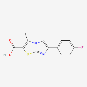 molecular formula C13H9FN2O2S B1322818 6-(4-Fluorophenyl)-3-methylimidazo[2,1-b][1,3]thiazole-2-carboxylic acid CAS No. 951908-85-3