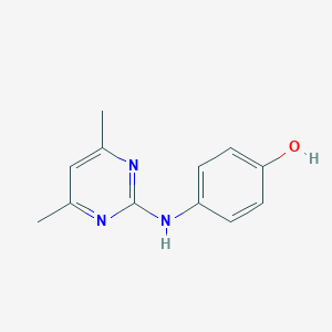 molecular formula C12H13N3O B132282 4-[(4,6-Dimethyl-2-pyrimidinyl)amino]phenol CAS No. 81261-84-9