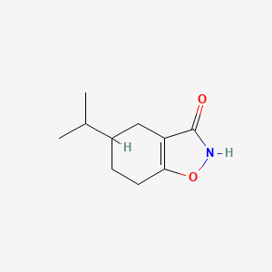 molecular formula C10H15NO2 B13228211 5-(Propan-2-yl)-4,5,6,7-tetrahydro-1,2-benzoxazol-3-ol 