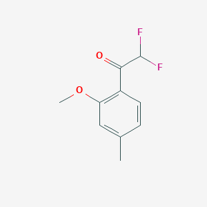 molecular formula C10H10F2O2 B13228222 2,2-Difluoro-1-(2-methoxy-4-methylphenyl)ethan-1-one 