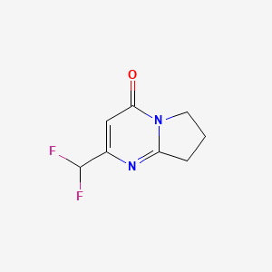 molecular formula C8H8F2N2O B13228251 2-(Difluoromethyl)-4H,6H,7H,8H-pyrrolo[1,2-a]pyrimidin-4-one 