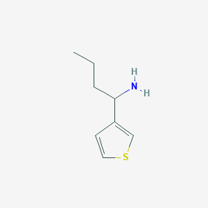 molecular formula C8H13NS B13228271 1-(Thiophen-3-yl)butan-1-amine 