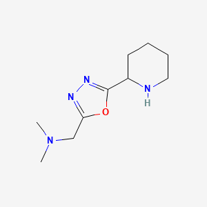 molecular formula C10H18N4O B13228293 Dimethyl({[5-(piperidin-2-yl)-1,3,4-oxadiazol-2-yl]methyl})amine 