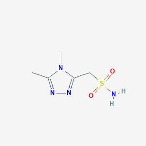 molecular formula C5H10N4O2S B13228315 (Dimethyl-4H-1,2,4-triazol-3-yl)methanesulfonamide 