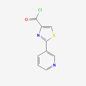 molecular formula C9H5ClN2OS B1322832 4-Thiazolecarbonyl chloride, 2-(3-pyridinyl)- CAS No. 180992-31-8