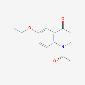 molecular formula C13H15NO3 B13228368 1-Acetyl-6-ethoxy-1,2,3,4-tetrahydroquinolin-4-one 
