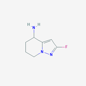 molecular formula C7H10FN3 B13228387 2-Fluoro-4H,5H,6H,7H-pyrazolo[1,5-a]pyridin-4-amine 