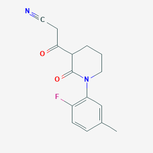 molecular formula C15H15FN2O2 B13228390 3-[1-(2-Fluoro-5-methylphenyl)-2-oxopiperidin-3-yl]-3-oxopropanenitrile 