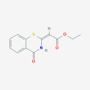 molecular formula C12H11NO3S B13228417 Ethyl 2-(4-oxo-3,4-dihydro-2h-benzo[e][1,3]thiazin-2-ylidene)acetate 