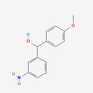 molecular formula C14H15NO2 B1322843 (3-氨基苯基)(4-甲氧基苯基)甲醇 CAS No. 937670-39-8