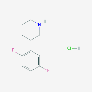 molecular formula C11H14ClF2N B13228430 3-(2,5-Difluorophenyl)piperidine hydrochloride 