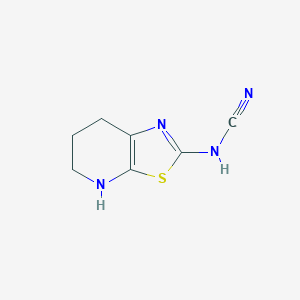 molecular formula C7H8N4S B13228462 ({4H,5H,6H,7H-[1,3]thiazolo[5,4-b]pyridin-2-yl}amino)formonitrile 