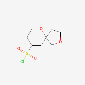 molecular formula C8H13ClO4S B13228482 2,6-Dioxaspiro[4.5]decane-9-sulfonyl chloride 