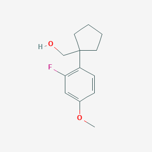 molecular formula C13H17FO2 B13228490 [1-(2-Fluoro-4-methoxyphenyl)cyclopentyl]methanol 