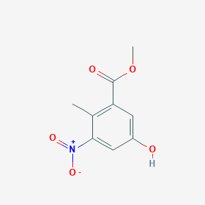 molecular formula C9H9NO5 B1322850 Methyl 5-hydroxy-2-methyl-3-nitrobenzoate CAS No. 88132-51-8