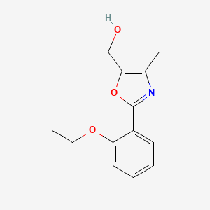 molecular formula C13H15NO3 B13228522 [2-(2-Ethoxyphenyl)-4-methyl-1,3-oxazol-5-yl]methanol 