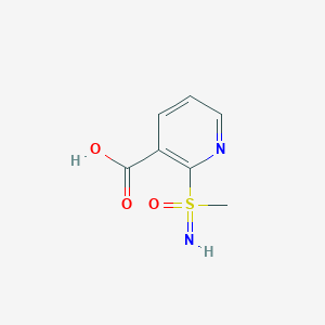 molecular formula C7H8N2O3S B13228551 2-[Imino(methyl)oxo-lambda6-sulfanyl]pyridine-3-carboxylic acid 
