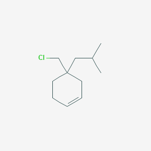 molecular formula C11H19Cl B13228558 4-(Chloromethyl)-4-(2-methylpropyl)cyclohex-1-ene 