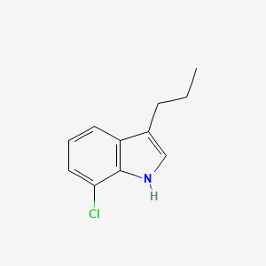 molecular formula C11H12ClN B13228594 7-chloro-3-propyl-1H-indole 
