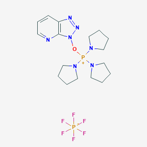 molecular formula C17H27F6N7OP2 B132286 (7-Azabenzotriazol-1-yloxy)tripyrrolidinophosphonium hexafluorophosphate CAS No. 156311-83-0