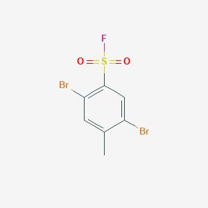 molecular formula C7H5Br2FO2S B13228606 2,5-Dibromo-4-methylbenzene-1-sulfonyl fluoride 